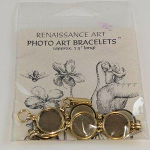 Antique Gold Photo Art Bracelet Crafting